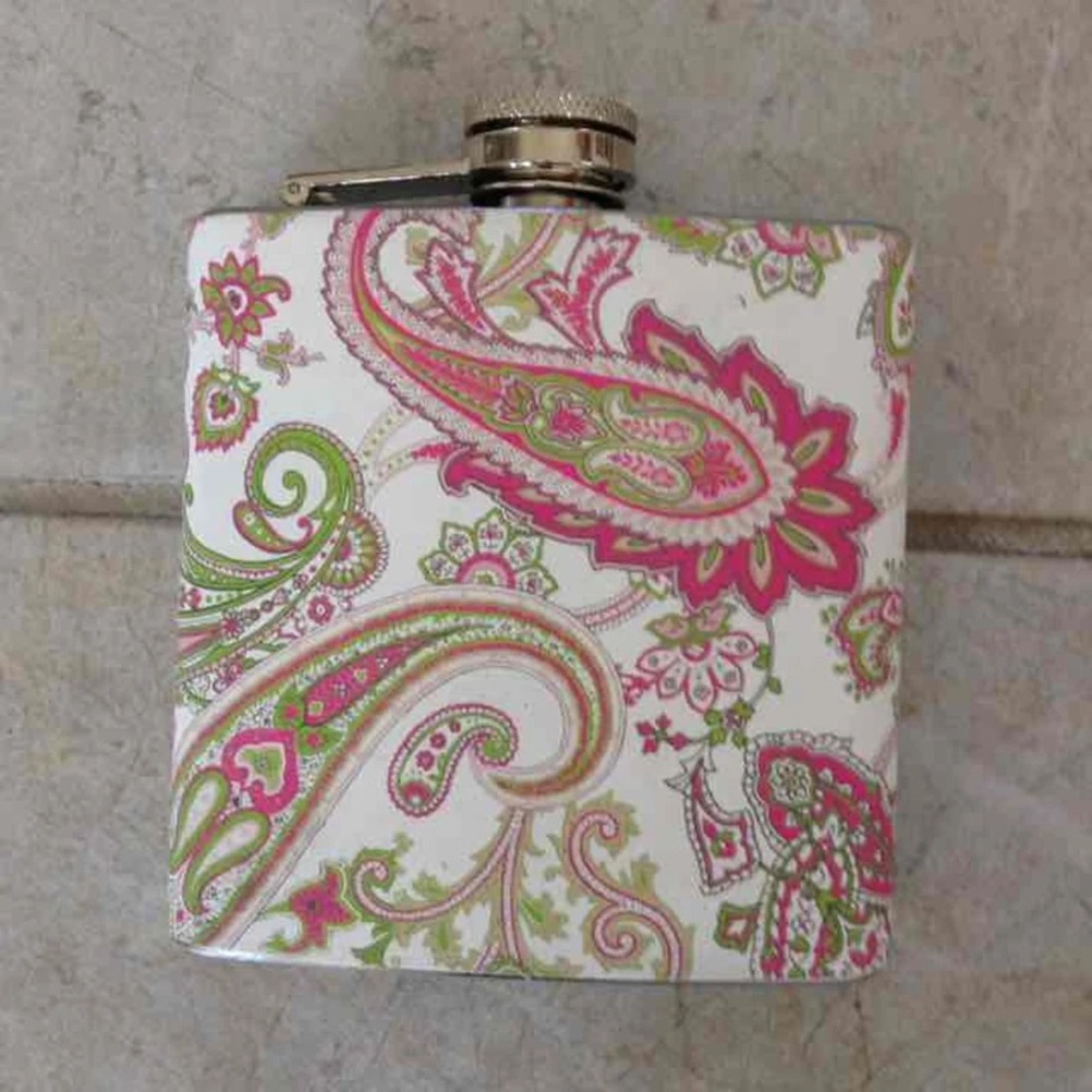 Paisley 6 oz Floral Flask